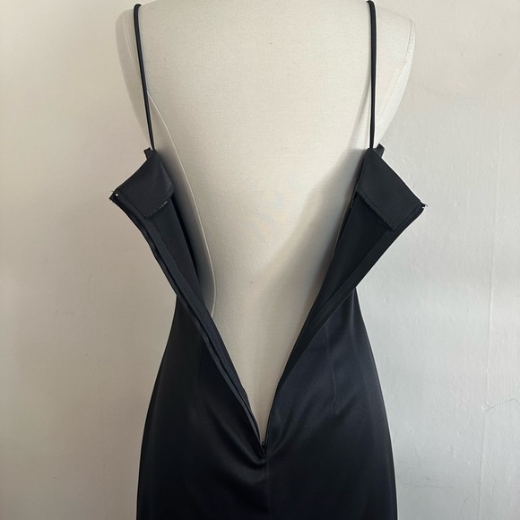 Vintage 90s Y2K Homecoming Dress Black Sparkle Prom Formal Sz XS Whimsygoth - Picture 6 of 11